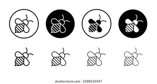 honey Bee icon linear logo isolated