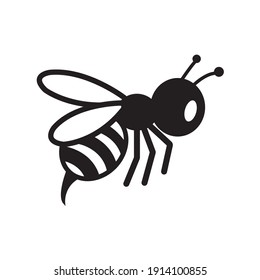 Honey and bee icon on a white background.