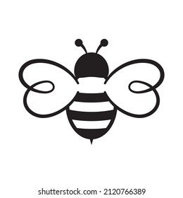 Honey Bee icon on white background