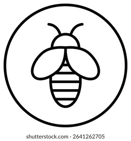 honey Bee icon simple flat icon vector symbol