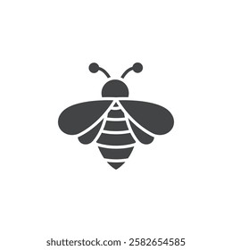 honey bee icon simple thin line vector