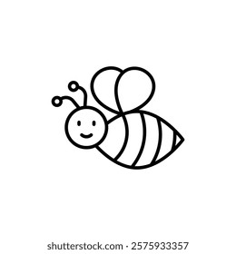 honey Bee icon simple vector symbol