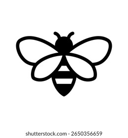Honey bee icon. Bee symbol. Vector illustration.