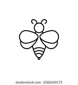 honey bee icon thin line outline sign