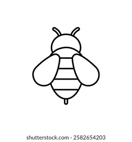 honey bee icon thin line outline sign