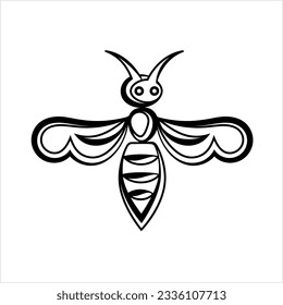 Honey Bee Icon Vector Art Illustration