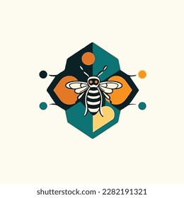 icono de abejas miel vector, logotipo de la empresa de salud , dibujos animados