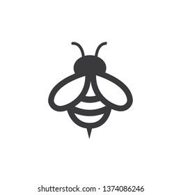 Honey and Bee icon. Honey vector. Bee illustration. - Vector 