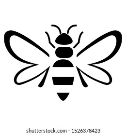 Honey bee icon. Vector illustration