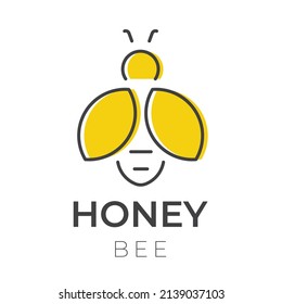 honey bee icon - vector illustration