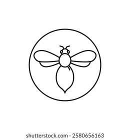 honey Bee icon Vector logo set flat