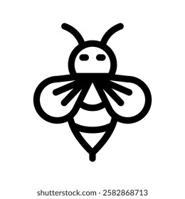 Honey Bee Icon Vector Symbol Design Illustration