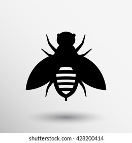 Honey bee icon Vector symbol graphic.