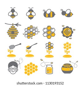 Honey and bee icons