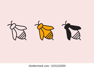 honey bee  icons symbol vector elements for infographic web