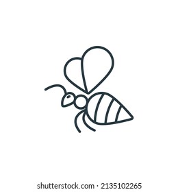 Honey bee icons  symbol vector elements for infographic web