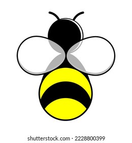 Honey bee illustration vector design template. Fliying honey bees.