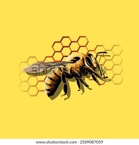 honey bee, honey bee illustration, bee vector, honey bee wallpaper, insect vector.