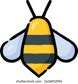 Honey Bee Insect Doodle Sketch Icon