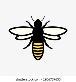 Honey bee. Insect. Honey making concept. Vector illustration