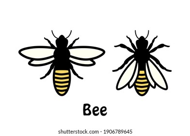 Honey bee. Insect. Honey making concept. Vector illustration