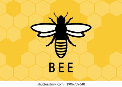 Honey bee. Insect. Honey making concept. Vector illustration