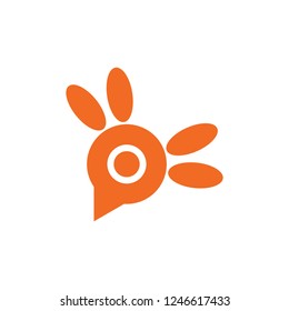 honey bee insect symbol cute design logo 
