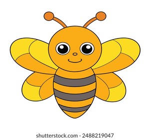 Abeja de miel para la Ilustración vectorial de la escuela infantil