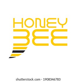 Vector de diseño del logotipo de la letra de HONEY BEE