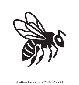 Honig Biene Linie Kunst Luxus-Logo . Bienen-Silhouette, Bienen-Karton, Bienen-Logo, Symbol, Karton-Vektor