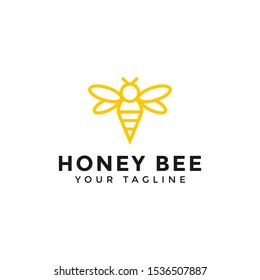 Honey Bee Logo Template Stock Vector (Royalty Free) 1243698673