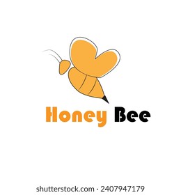 honey bee logo or company flat logo 