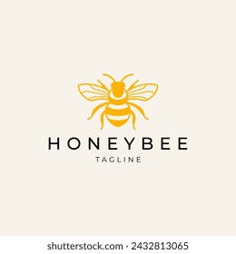honey bee logo company vector
