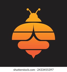 The honey bee logo design