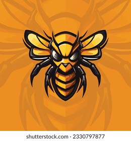 Honey bee logo design, Bumble Bee Logo Design Vector Illustration, Super Bee Logo Template