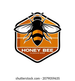 Honey bee logo design concept