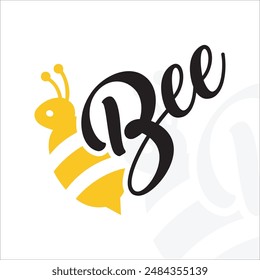 Honey Bee Logo Design with Custom letters