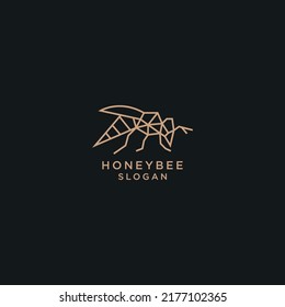 Honey Bee logo design icon vector