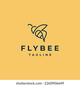 Honey bee logo design icon template