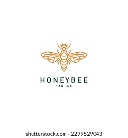 Honey bee logo design icon template