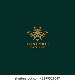 Honey bee logo design icon template