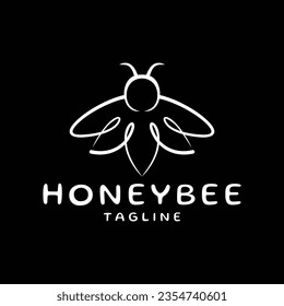 Honey bee logo design icon template