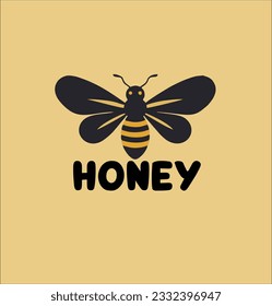diseño de logotipo de abeja miel idea vectorial, icono del logotipo del negocio de la abeja miel