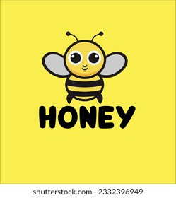 honey bee logo design idea vector, honey bee business logo icon