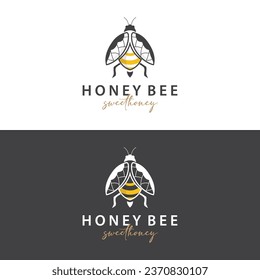 Plantilla de Ilustración del vector de diseño del logotipo de la miel