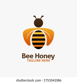 Bee Line Icons Bee Honey Logonature Stock Vector (Royalty Free ...