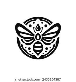 Honey bee logo design ready to use
