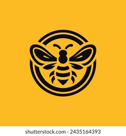 Honey bee logo design ready to use