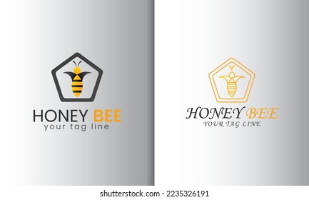 Diseño del logotipo de la miel, logotipo de la tienda de miel.