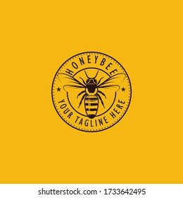 Honey Bee Logo Design Template Idea